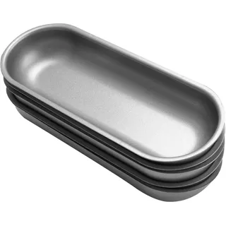 Yheonver 5 StüCk Hot Dog Form Kohlenstoffstahl Wurstformen Antihaft Backformen Oval Hot Dog BröTchen Backform für DIY Hausgemachte Brot Werkzeug