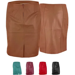 German Wear Lederrock Trend452R Midi Trendiger Midi Lederrock aus Lammnappa Business Rock echtleder 40