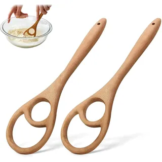 OuryTech Teigbesen, 2 Stück Dänischer Teigbesen, Handgefertigter Holländischer Teigrührer für Teig, Pizza & Backen, Verbesserter Einteiliger Sauerteig Schneebesen mit Durchfluss-Design
