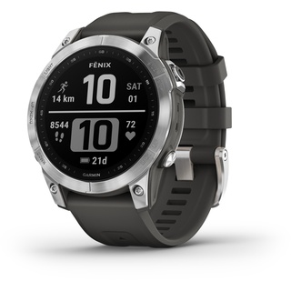 GPS-Uhr Smartwatch Garmin Fenix 7 silber/grau, EINHEITSFARBE, EINHEITSGRÖSSE