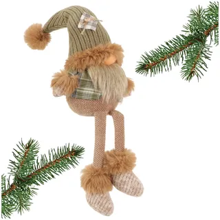 com-four® Premium Kantenhocker, große Wichtel in XXL für die Weihnachtsdeko | Handmade Gnom-Figur als Dekoartikel für Fensterbank und Kamin - schwedische Sammlerfiguren