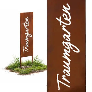 Relaxdays Gartenstecker 85x28 cm Braun
