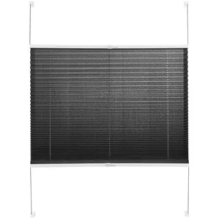Plissee, Grau, Textil, 100x130 cm, Länge universell einstellbar, Wohntextilien, Rollos & Jalousien, Plissees