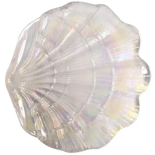 Muschel Form Schale, Glitzer Glas Schmuck Schale Tablett Muschelschalen Vintage Obstschale Niedliche Muschel Trinket Dish Organizer Teller für Strand Party, Hochzeit, Foto Requisite