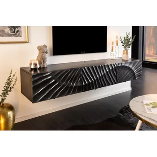Riess-Ambiente Scorpion TV-Lowboard 160 cm Schwarz Massivholz
