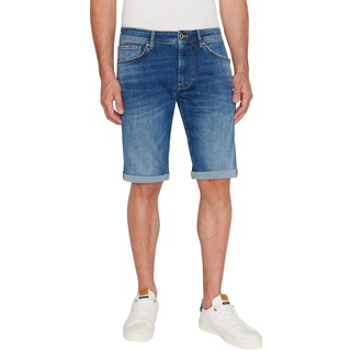 Pepe Jeans Herren Jeans Short STRAIGHT SHORT Regular Fit Blau Hu0 Normaler Bund Reißverschluss W 30