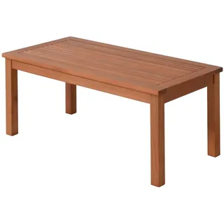Eukalyptus Gartentisch rechteckig - 90x44 cm - Massiv Holz Terrasse Lounge Tisch