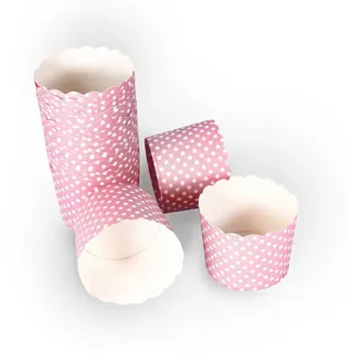 Frau WUNDERVoll Muffinform Muffin Backformen, groß Durchmesser 6,1 cm, rosa, (100-tlg)