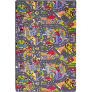 Snapstyle Kinder Spiel Strassenteppich 200 x 200 cm Bunt