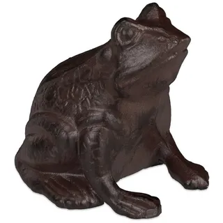 Relaxdays Gartenfigur Frosch 3cm Braun
