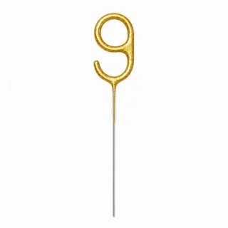 Partydeco Zahlen Wunderkerze 15 cm Gold 1 St.