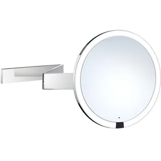 Smedbo Outline Kosmetikspiegel berührungslos mit LED-Beleuchtung PMMA rund 2-fach schwenkbar, Normale Ansicht und 7 Fach FK491EP
