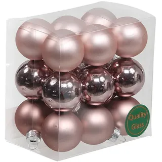 Annastore Weihnachtsbaumkugel Kleine Baumkugeln aus Glas Ø 2 cm/3 cm - Christbaumkugeln, Baumschmuck, Christbaumschmuck rosa Ø 3.0 cm