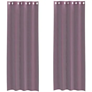 vidaXL Voile Vorhänge mit Ösen 2 Stk. Lila 140x260 cm