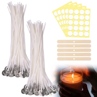 Kerzendocht,Kerzendochte für Kerzen,Dochte für Kerzen,Kerzen Selber Machen Set,Docht für öLlampen,Kerzendochte,Docht,Kerzendochte für Dicke Kerzen,Candle Wick,100pcs Docht für Kerzen (12cm)