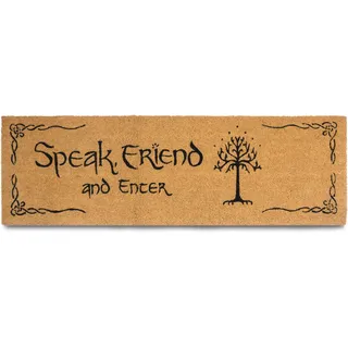MAINEVENT Fußmatte mit Aufschrift "Speak Friend and Enter", 127 x 38 cm, Der Herr der Ringe, lustige lange Fußmatte mit Aufschrift "Speak Friend and Enter", große Fußmatte für den Außenbereich