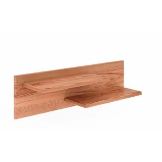 Natur24 Regal Wandregal Zigo aus Kernbuche massiv 80x20x22 mit 2 Ablagen braun