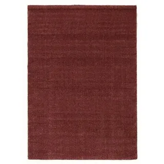 OCI DIE TEPPICHMARKE Novel Webteppich, Rot, Textil, Uni, rechteckig, 80x150 cm, für Fußbodenheizung geeignet, in verschiedenen Größen erhältlich, Teppiche & Böden, Teppiche, Webteppiche