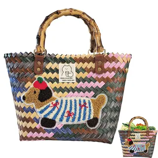 Einkaufskorb Geflochten aus Kunststoff, Flechttasche Groß, Korb Geflochten, Korbtasche Sommer, Korb Taschen für Damen, Wasserdicht Strandtasche, Basttaschen, Einkaufstasche Geflochten Tasche (E)