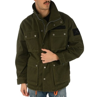 Diesel Parka Kurze Militär Stil Jacke ausziehbare Kapuze - J-TOUCHA-SIMPLE grün XL