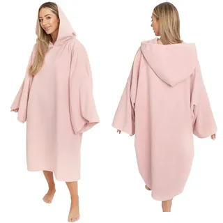 Brentfords Surf Badeponcho Damen Erwachsene Kapuze Einheitsgröße für Schwimmen, Rosa