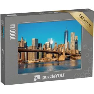 Puzzle 1000 Teile XXL „Downtown New York: Brooklin Bridge und Manhattan“ – aus der Puzzle-Kollektion Brücken, Brücken & Brunnen