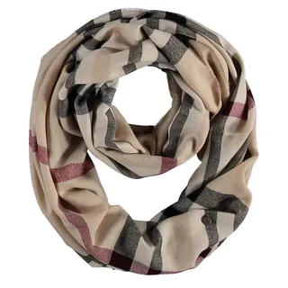 Fraas Loop Polyacrylloop, (1, ohne Fransen) beige|lila