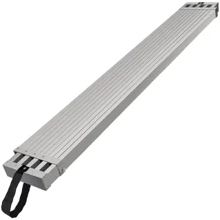 Vevor Teleskop-Arbeitsplanke aus Aluminium, 2,74-4,57 m, 227 kg Tragkraft, 31,75 cm breite Aluminium-Gerüstplanke, Verlängerungs-Bühnenplanke mit rutschfester Plattform, Gerüstleiter-Zubehör