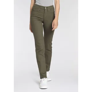 Slim-fit-Jeans LEVI'S "312 Shaping Slim" Gr. 28, Länge 34, grün (olive ght) Damen Jeans Röhrenjeans