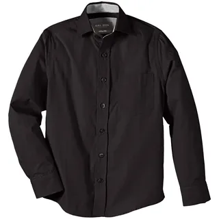 G.O.L. Jungen Hemd mit Haifischkragen, Slimfit, Einfarbig, Gr. 188, Schwarz (black 2) - Einheitsgröße (Herstellergröße: 188)