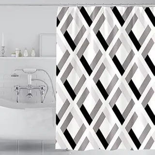 Extra Großer Duschvorhang, 300 Cm, Aus Stoff, Schimmelresistent, Waschbar (300 X 200 Cm)