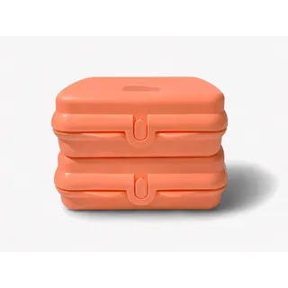 TUPPERWARE Lunchbox 2x Sandwich-Box orange