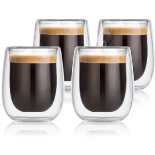 GOURMETmaxx Espresso-Thermogläser - 4er-Set