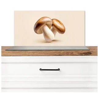KitchenYeah Küchenrückwand Pilze - Weich - Beige, (1-tlg), Rückwand Küche, Wandschutz, Deko, 70x30 cm beige 70 cm x 30 cm
