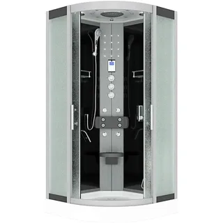 AcquaVapore Komplettdusche Duschkabine Fertigdusche Dusche D58-23M1-EC 100x100 cm mit 2K Scheiben Versiegelung