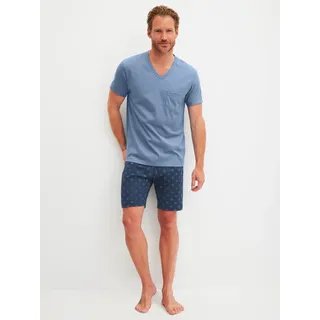 CALIDA Relax Imprint Pyjama-Shorts Blau XXL