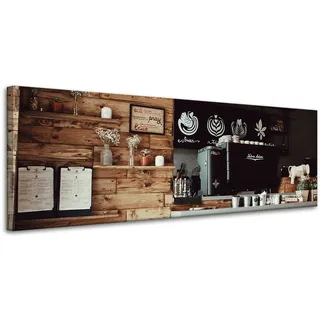 Leinwandbild „holz-retro-küche“, 120 X 40 Cm