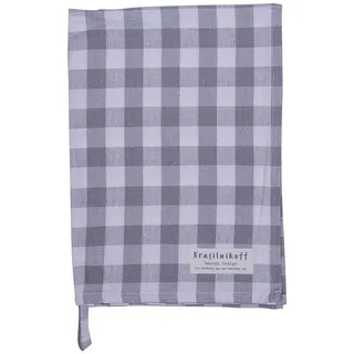 Krasilnikoff Geschirrtuch - Large Checkered/Groß Kariert, (Grey)
