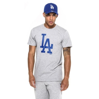 New Era - MLB T-Shirt - Los Angeles Dodgers - S bis XXL - für Männer - Größe M - hellgrau - M