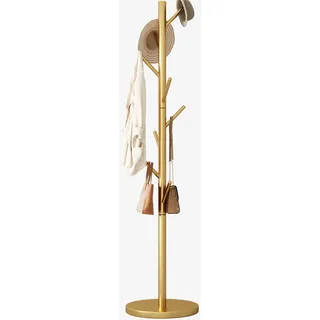 GAMNOF Garderobenständer, freistehend, Metall, Garderobenständer mit 8 Haken, stabil, strapazierfähig, modern, Kleiderbaum für Taschen, Kleiderstall, Baum, Hüte, Kleiderbügel, Ständer, für