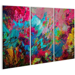 islandburner Bild auf Leinwand Bunte Original Abstrakt Öl Leinwand Wandbild Leinwandbild Bilder für Wohnzimmer GFPI-3P