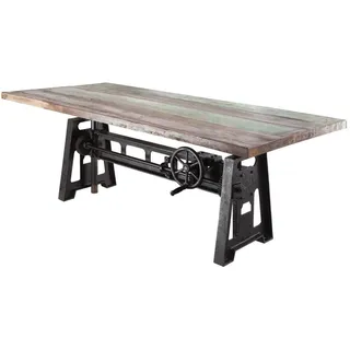 MASSIVMOEBEL24.DE Altholz 220 x 75-105 x 100 cm mehrfarbig