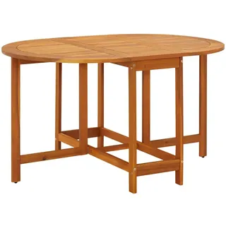 vidaXL Gartentisch 130 x 90 x 72 cm braun klappbar