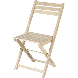 Riess Ambiente Outdoor Balkon Stuhl Bali - Akazienholz - Natur hell - klappbar wetterfest Gartenstuhl Klappstuhl Holzstuhl