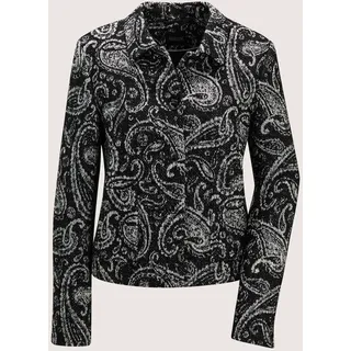 Madeleine Kurzblazer Moderner Businessblazer mit Paisley-Muster Schwarz 36