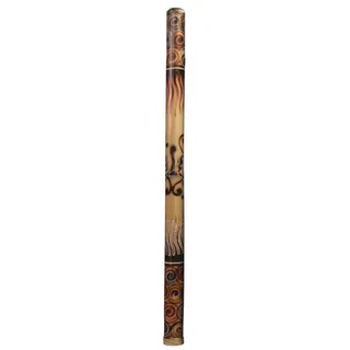 Terré Bambus Didgeridoo, beflammt und bemalt, ungestimmt, 120cm