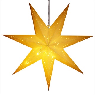 Casaria Dekostern, 1 St., LED Weihnachtsstern Beleuchtet 60 cm Batterie Fenster Weiß Kabellos Zum Aufhängen Weihnachten Leuchtstern Dekostern Adventsstern Papierstern weiß