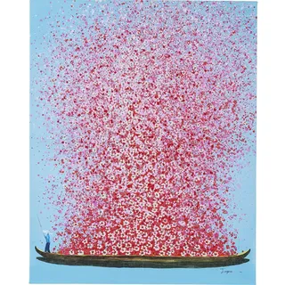 Kare Touched Flower Boat Holz 80x100 cm