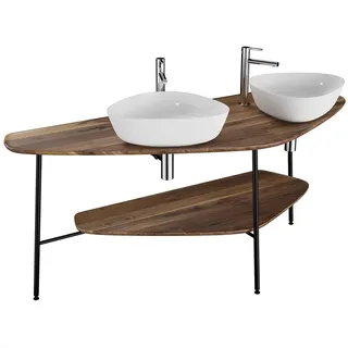 Vitra Waschtisch-Konsole 161,5 x 66 x 70,5 cm Walnuss