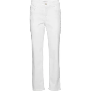 Bequeme Jeans MAC "Stella" Gr. 40, Länge 30, weiß (white denim) Damen Jeans High-Waist-Jeans Gerader Beinverlauf